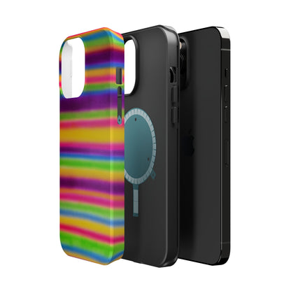 MagSafe "colorful stripes" airbrush iPhone case