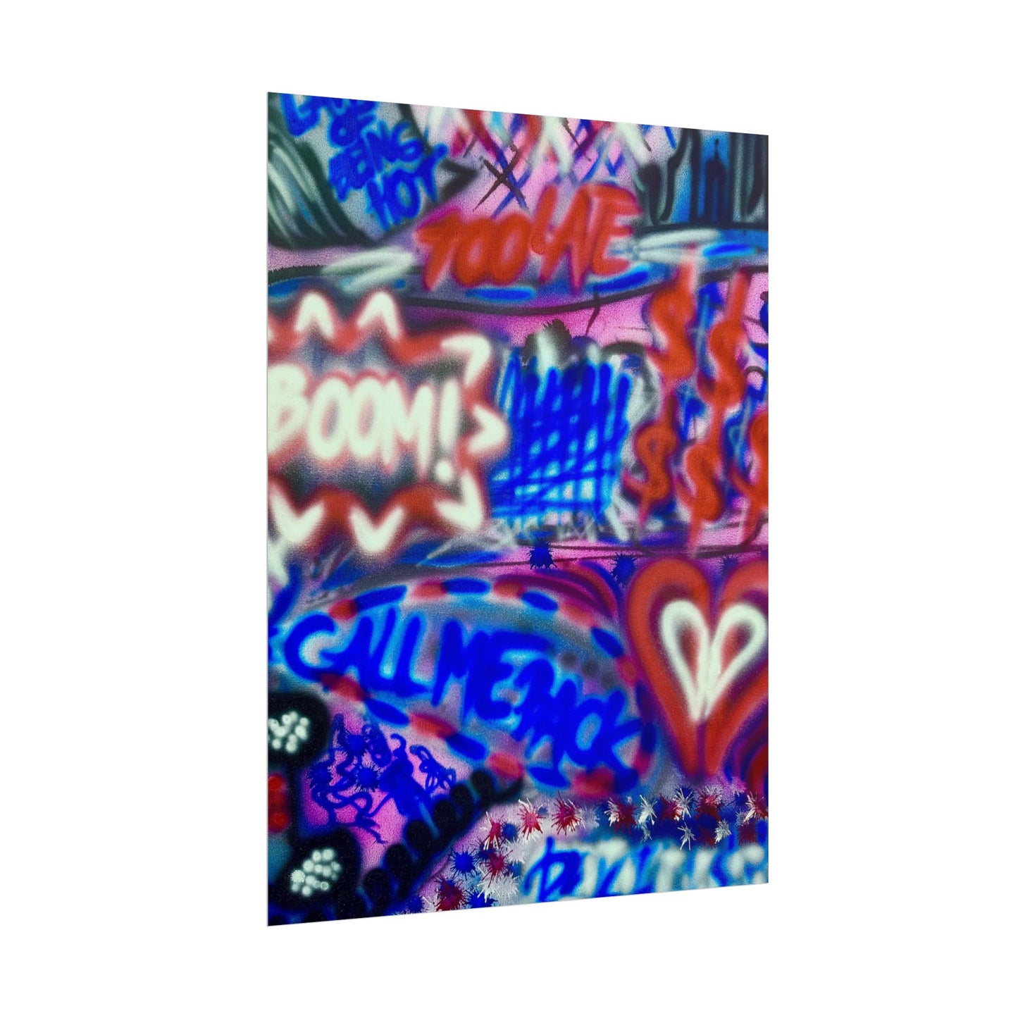 "BOOM!" airbrush rolled print