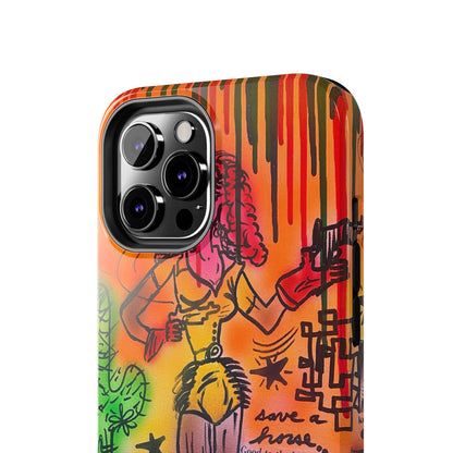 "wild, wild west" airbrush iPhone case