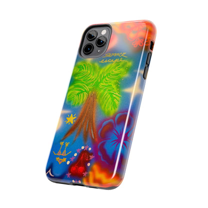 "neon blue palms" airbrush iPhone case