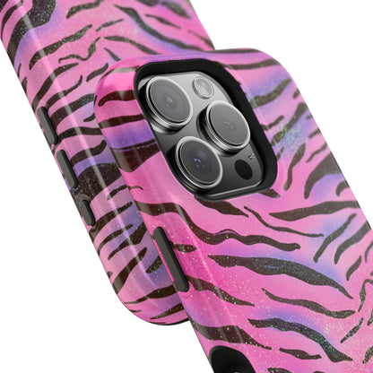 MagSafe "glitter zebra" airbrush iPhone case