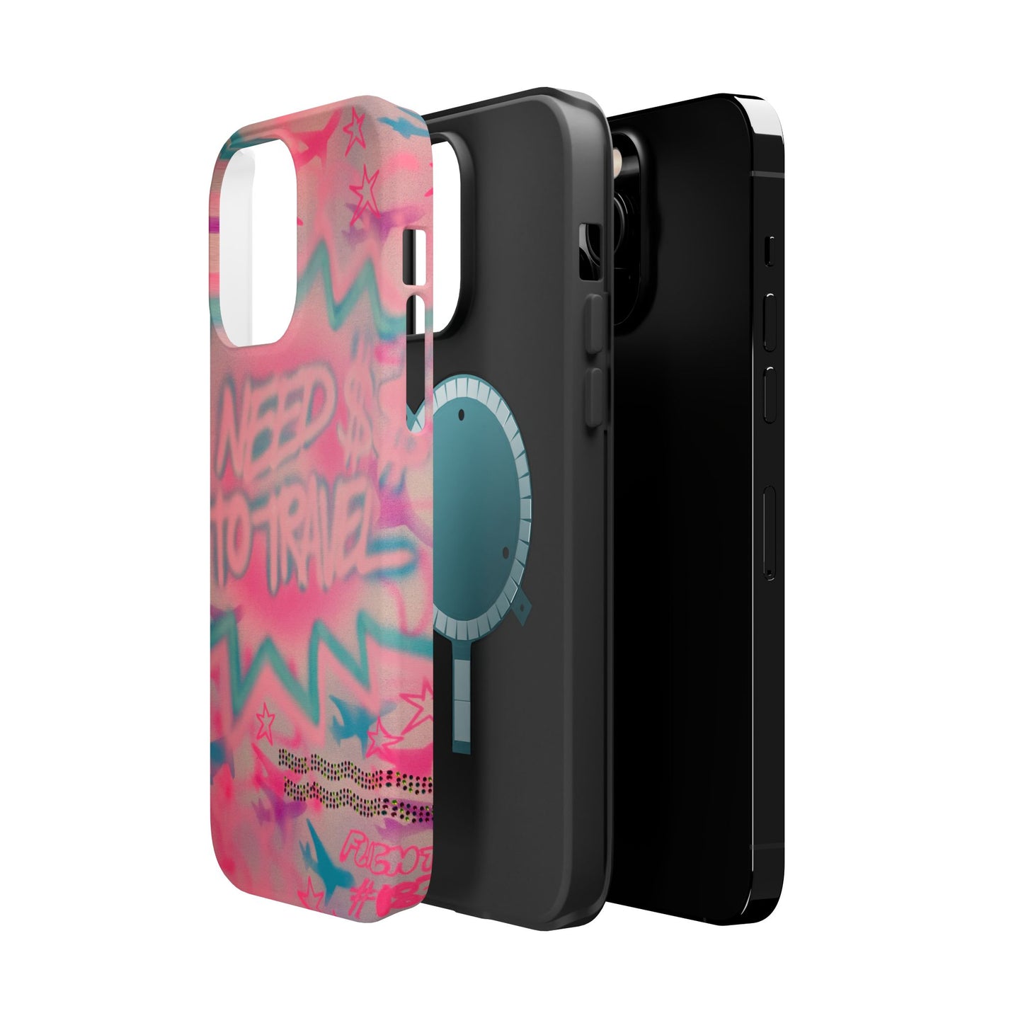 MagSafe "need $$ to travel" airbrush iPhone case