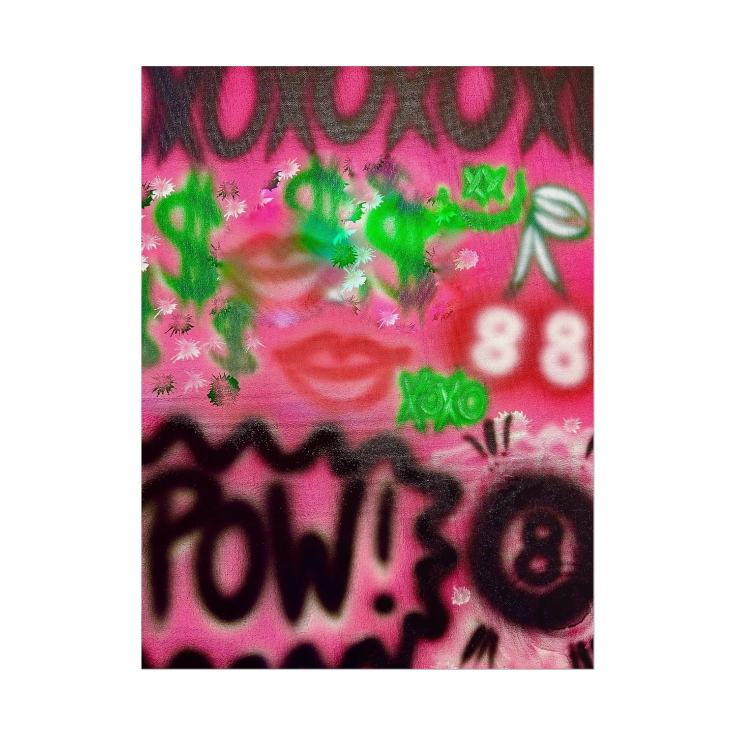 "electr!c dreamz" airbrush rolled print
