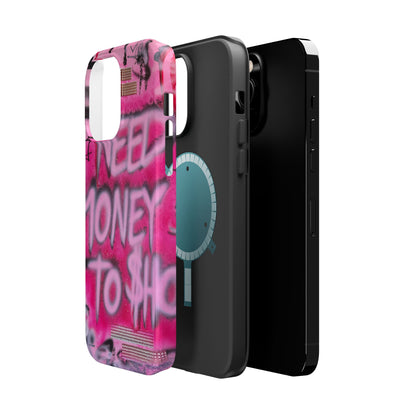 MagSafe "need $$ to shop" airbrush iPhone case