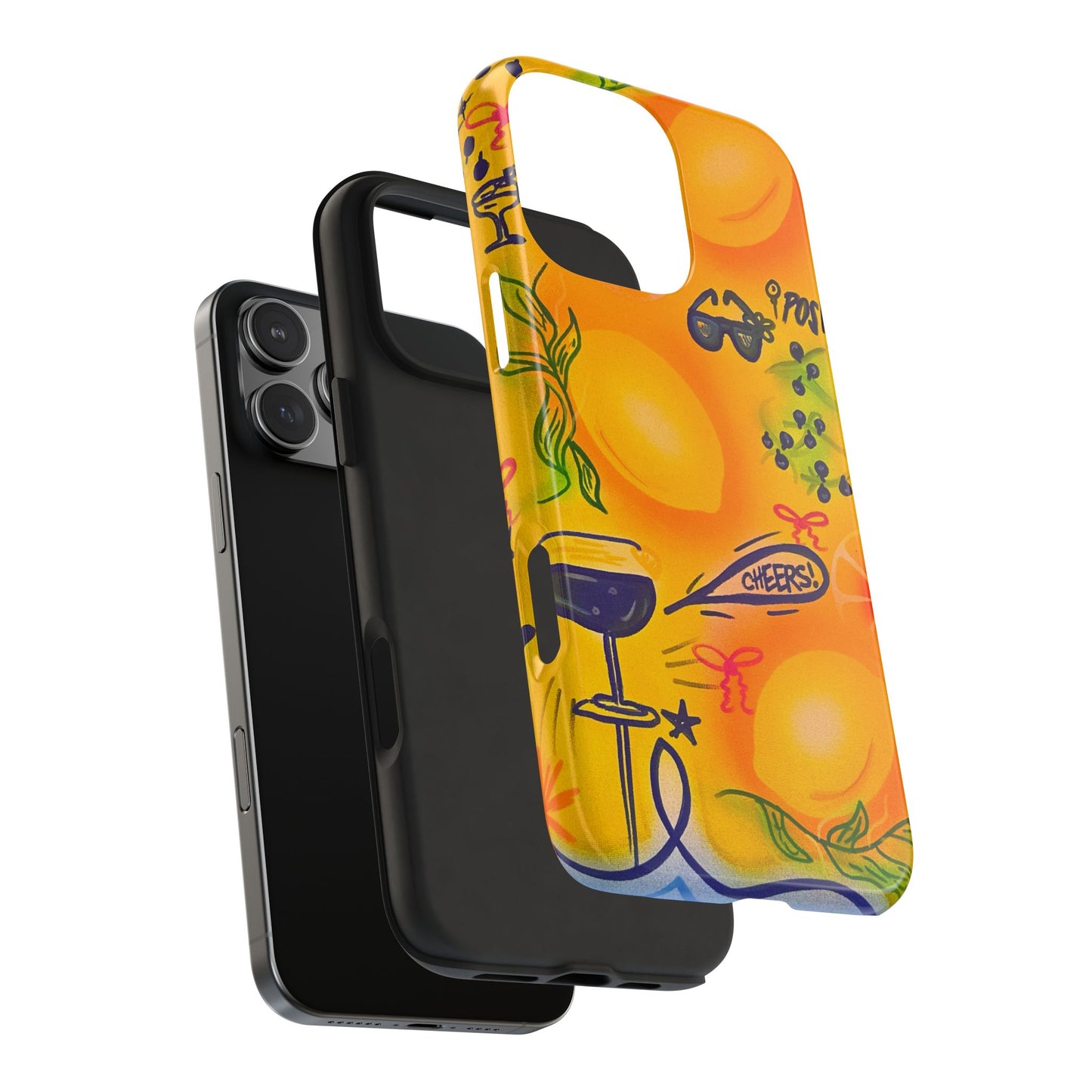 "citrus coastline" airbrush iPhone case