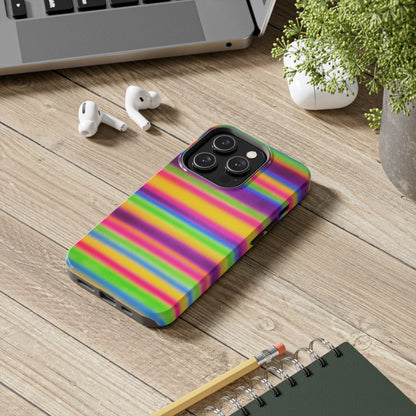 "colorful stripes" airbrush iPhone case