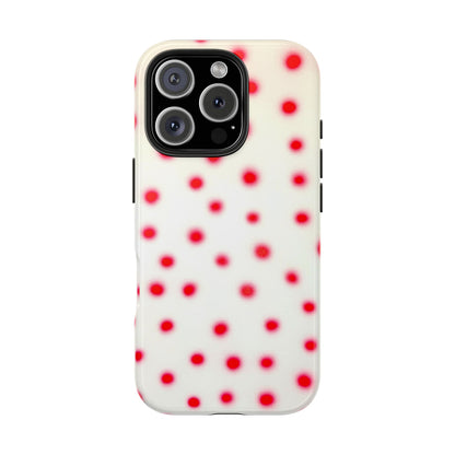 "vanilla cherry polka dot" airbrush iPhone case