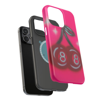 MagSafe "cherry 8ball" airbrush iPhone case