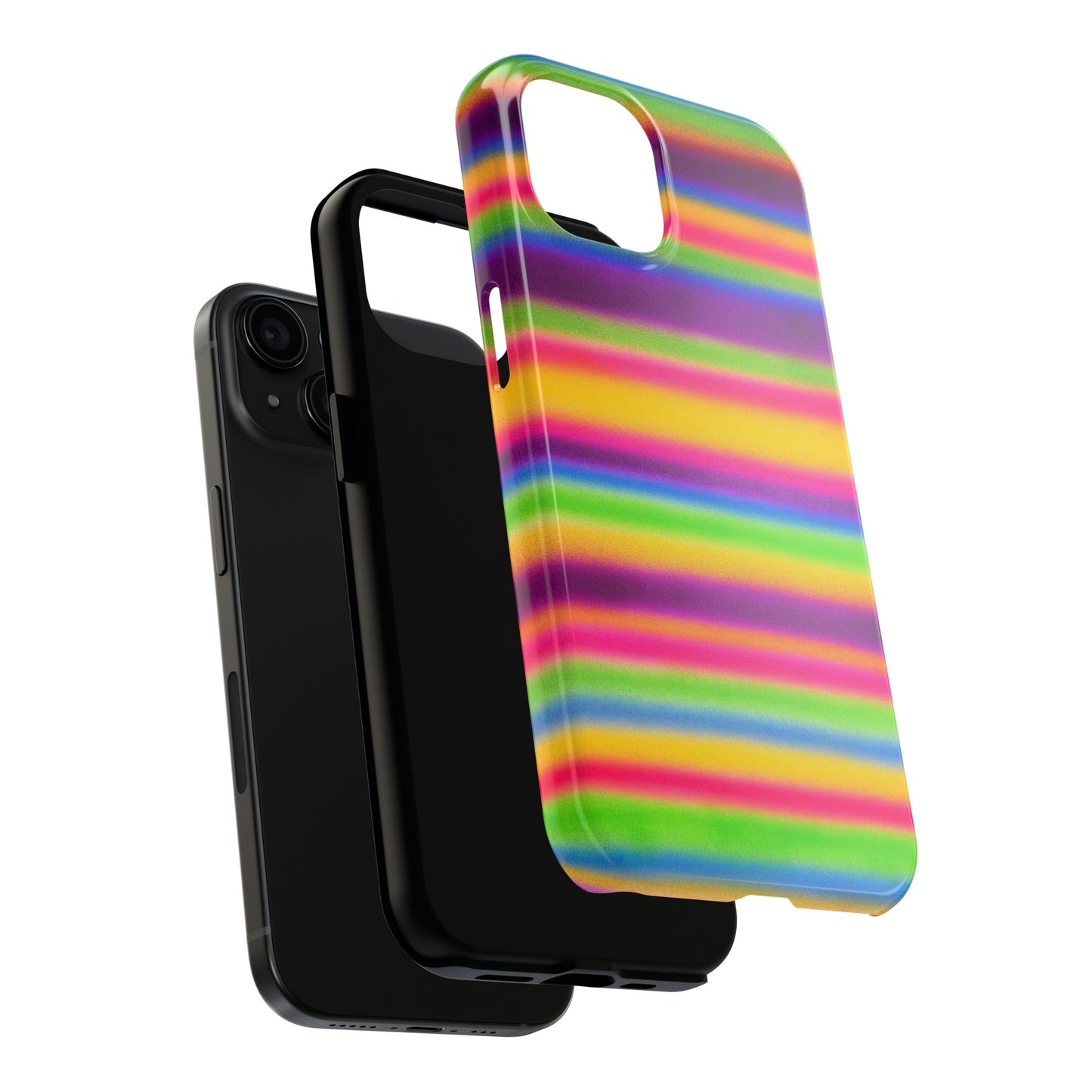 "colorful stripes" airbrush iPhone case