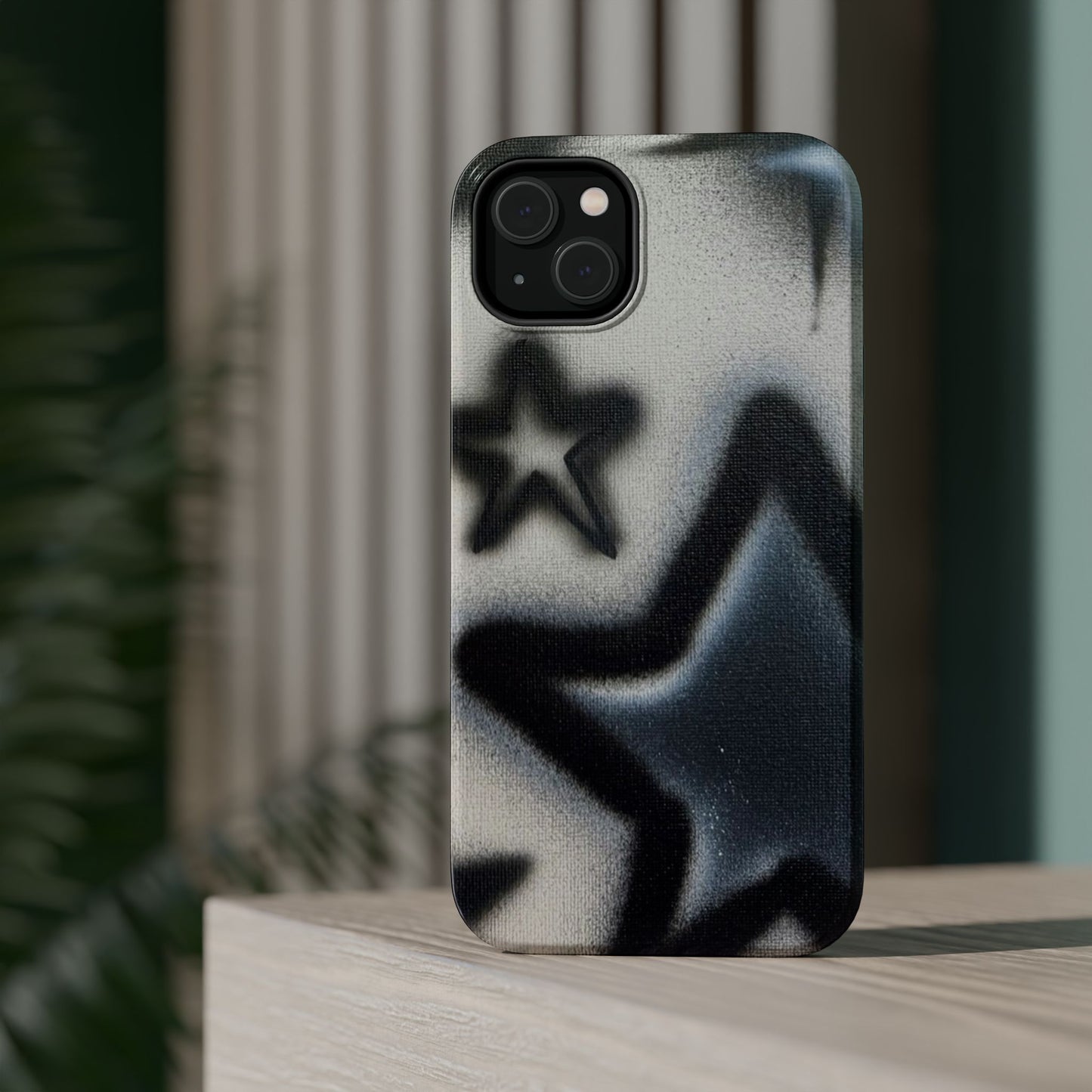 MagSafe "black & white stars" airbrush iPhone case