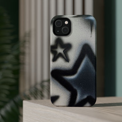 MagSafe "black & white stars" airbrush iPhone case