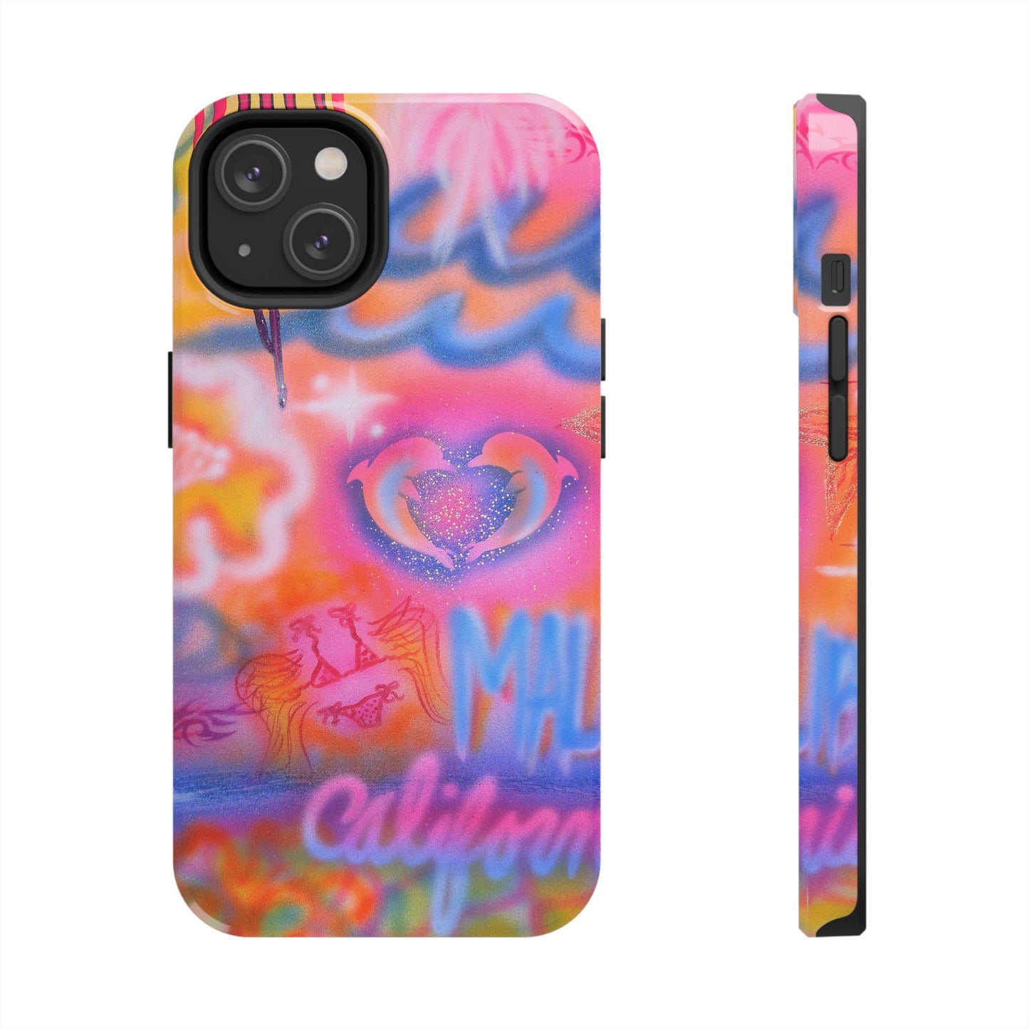 "mornings in malibu" airbrush iPhone case