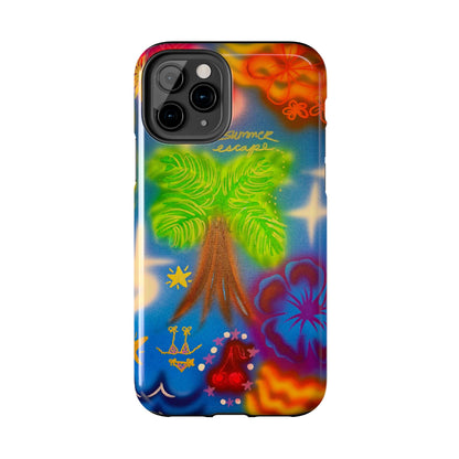 "neon blue palms" airbrush iPhone case