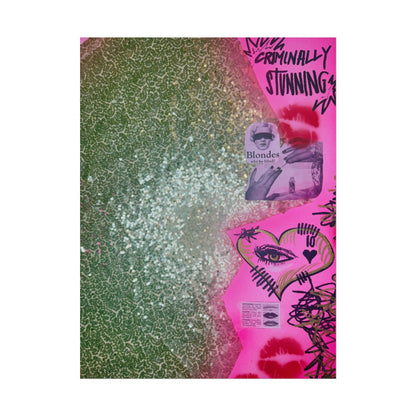 "glitter gloss" airbrush rolled print