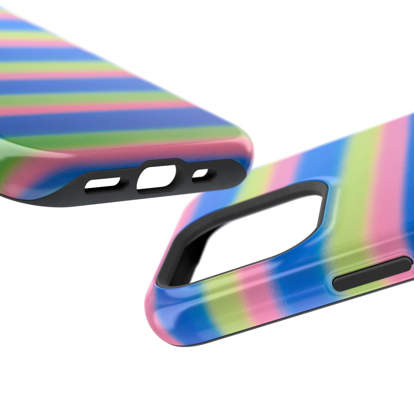 MagSafe "sherbet stripes" airbrush iPhone case