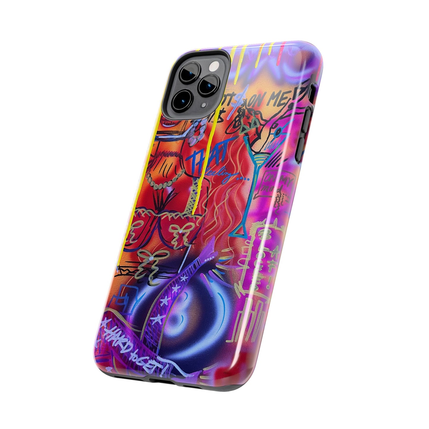 "shots on me" airbrush iPhone case