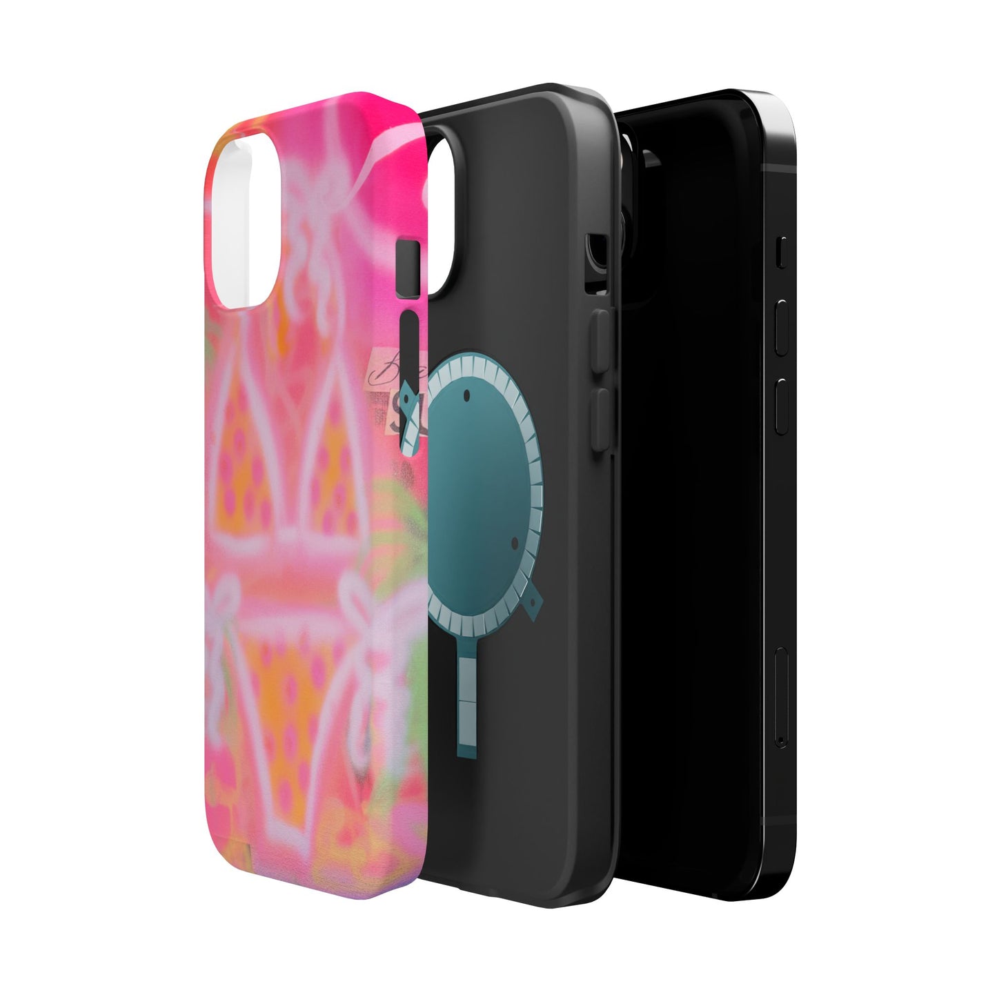 MagSafe "yellow polka dot bikini" airbrush iPhone case