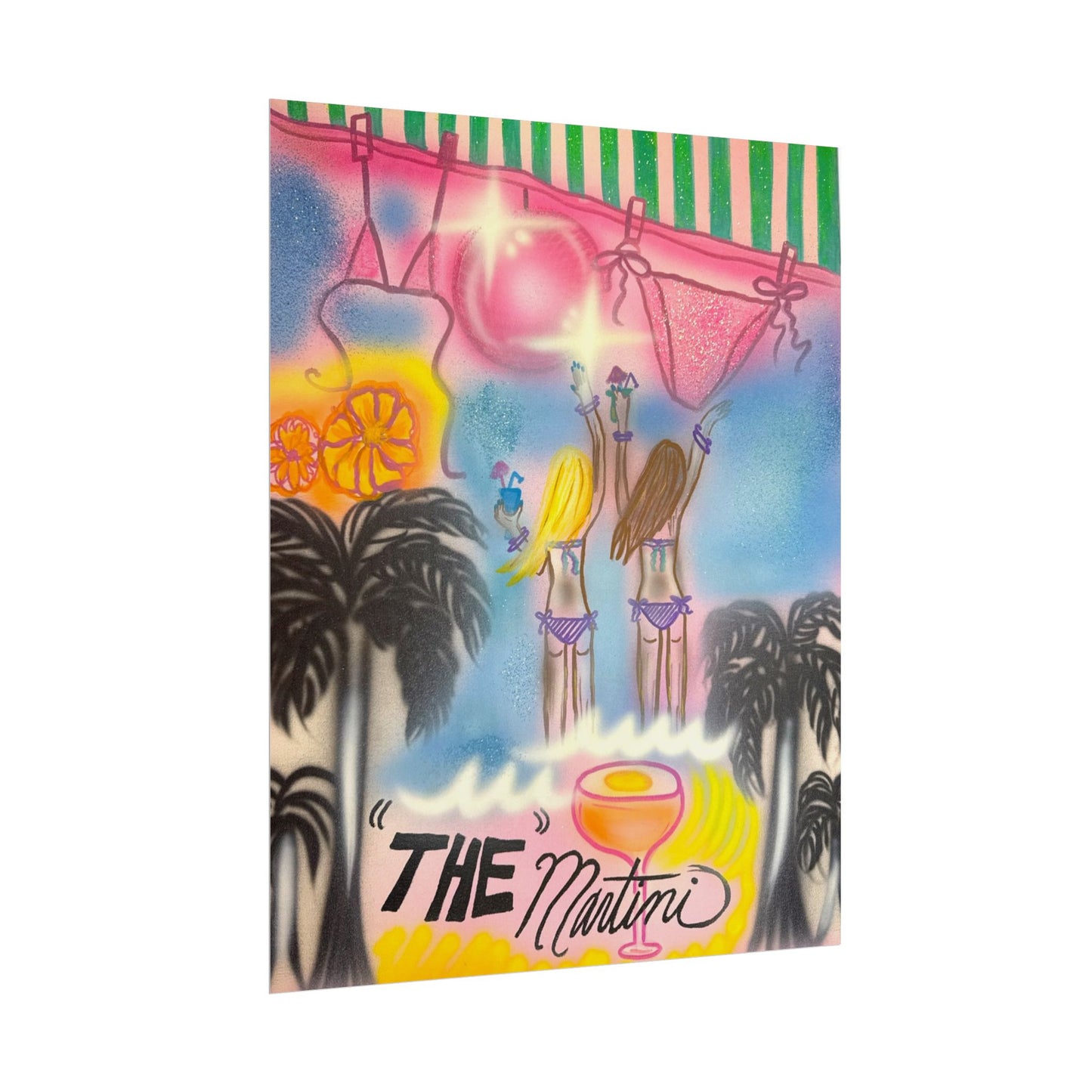 "kinis & tinis" airbrush rolled print