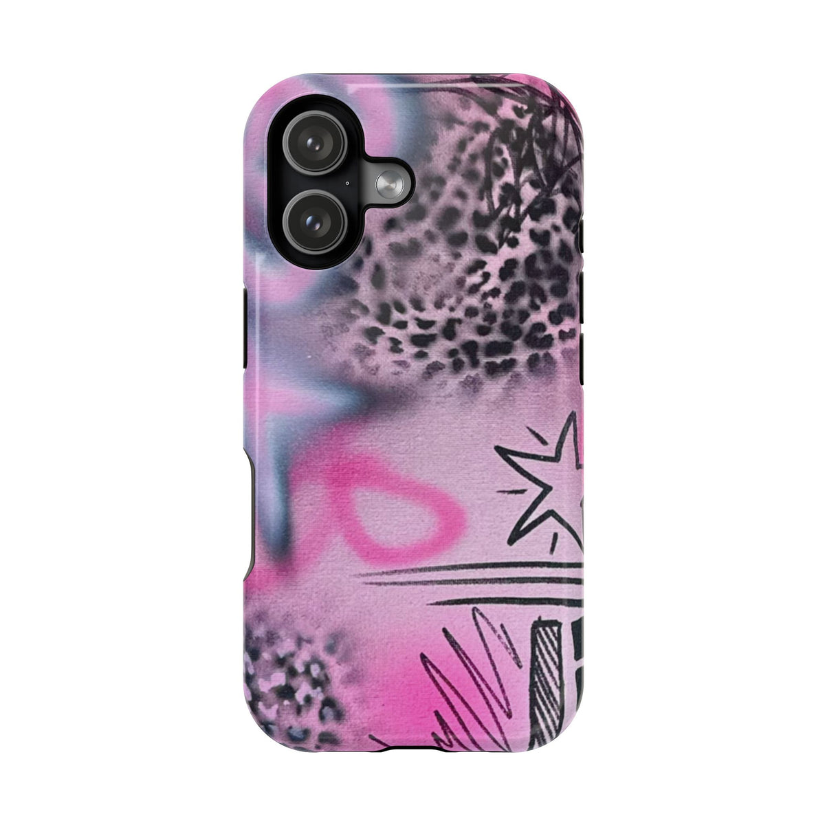 MagSafe "onyx cheetah" Airbrush iPhone Hülle