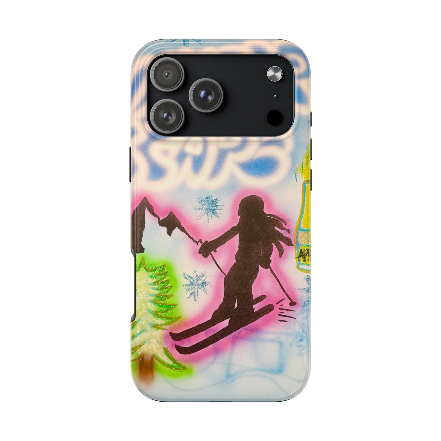 "winter escape" airbrush iPhone case