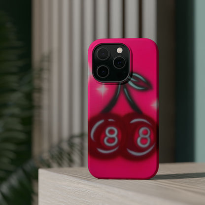 MagSafe "cherry 8ball" airbrush iPhone case