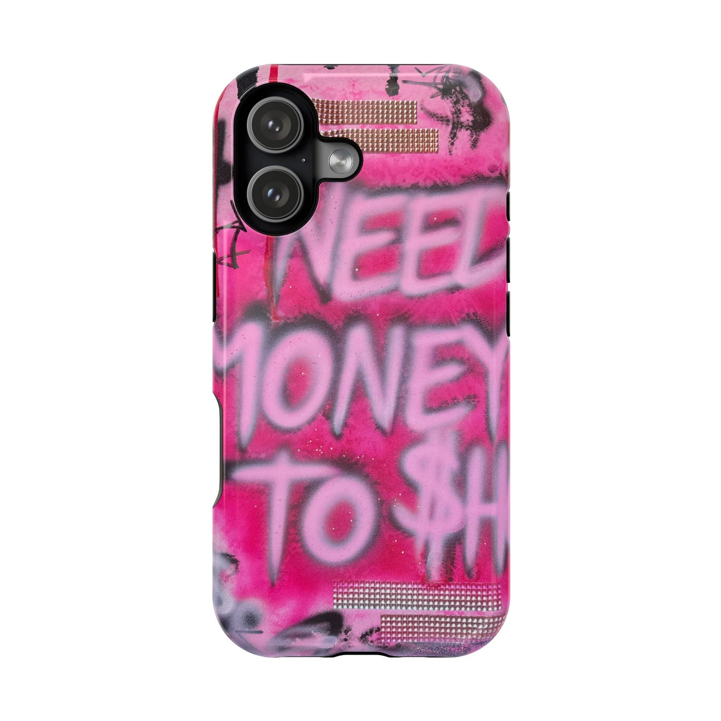 MagSafe "need $$ to shop" airbrush iPhone case