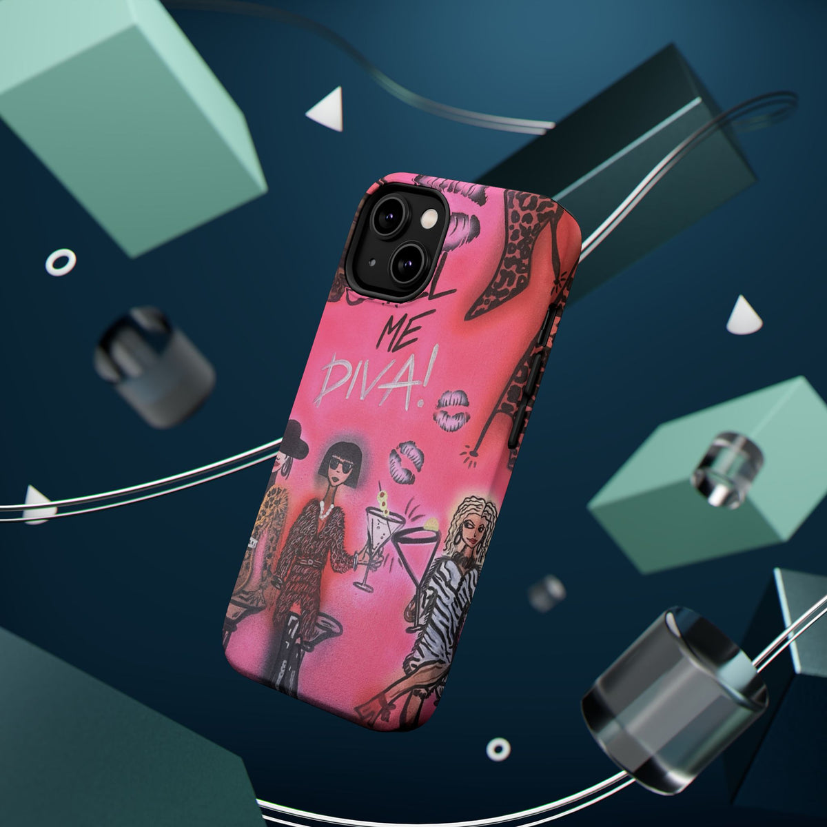 MagSafe "party diva" airbrush iPhone case