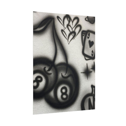 "hidden ace" airbrush rolled print