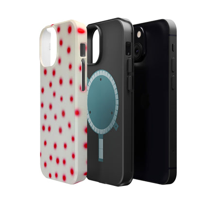 MagSafe "vanilla cherry polka dot" airbrush iPhone case