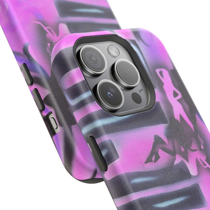 MagSafe "neon nights" airbrush iPhone case