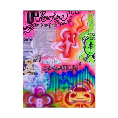 "skyline sensation" airbrush rolled print