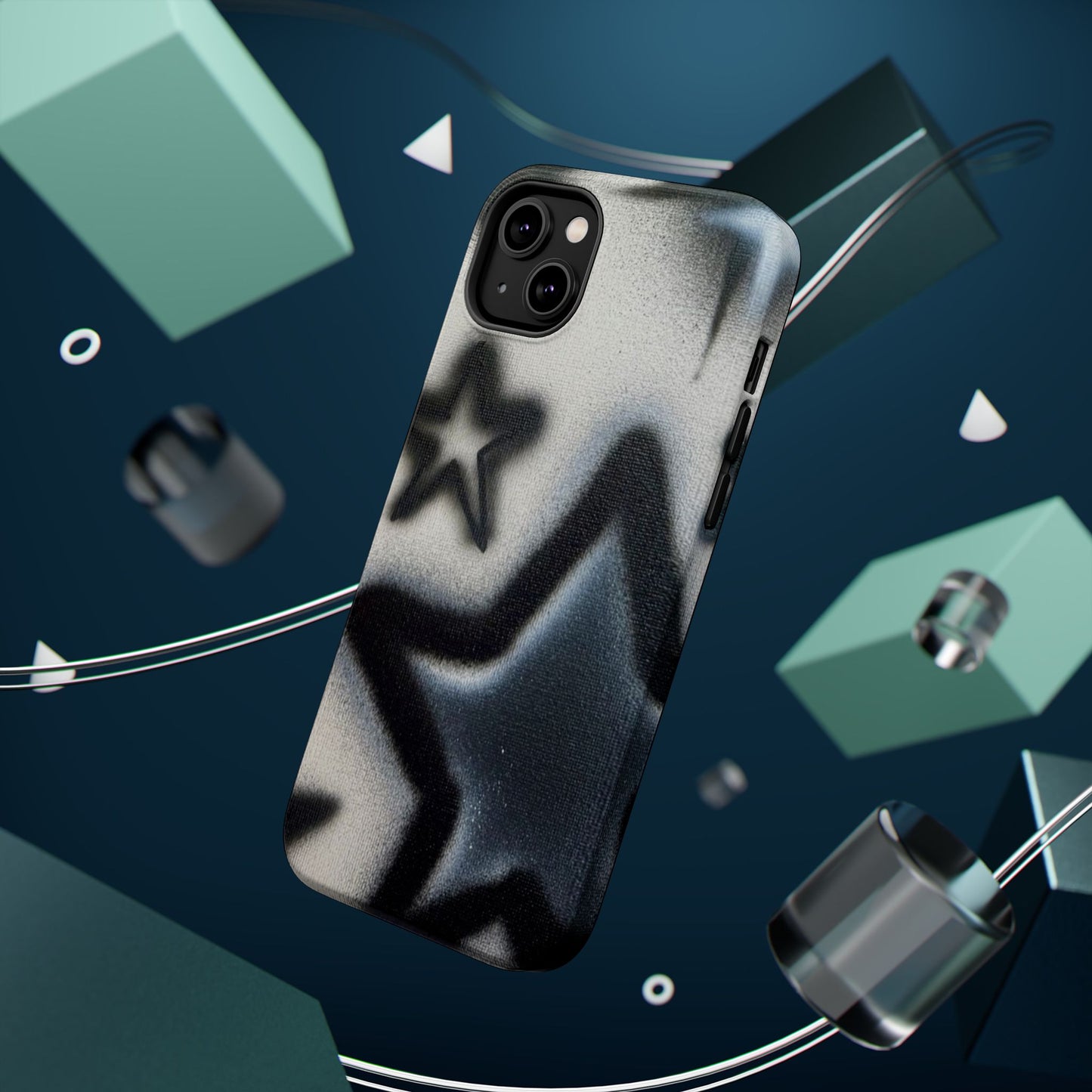 MagSafe "black & white stars" airbrush iPhone case