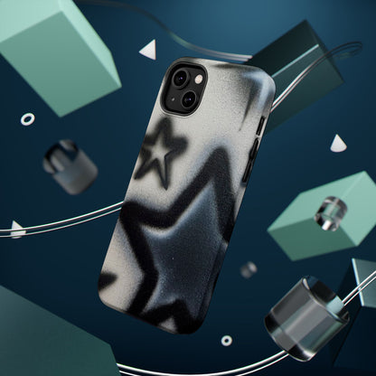 MagSafe "black & white stars" airbrush iPhone case