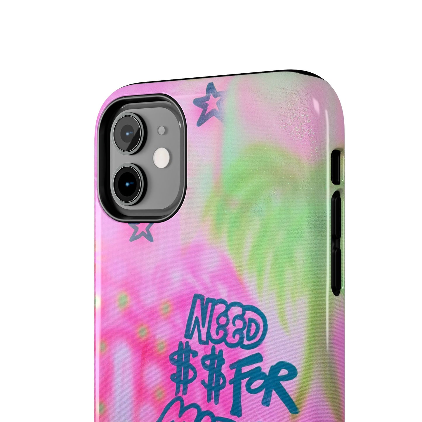 "need $$ for matcha" airbrush iPhone case