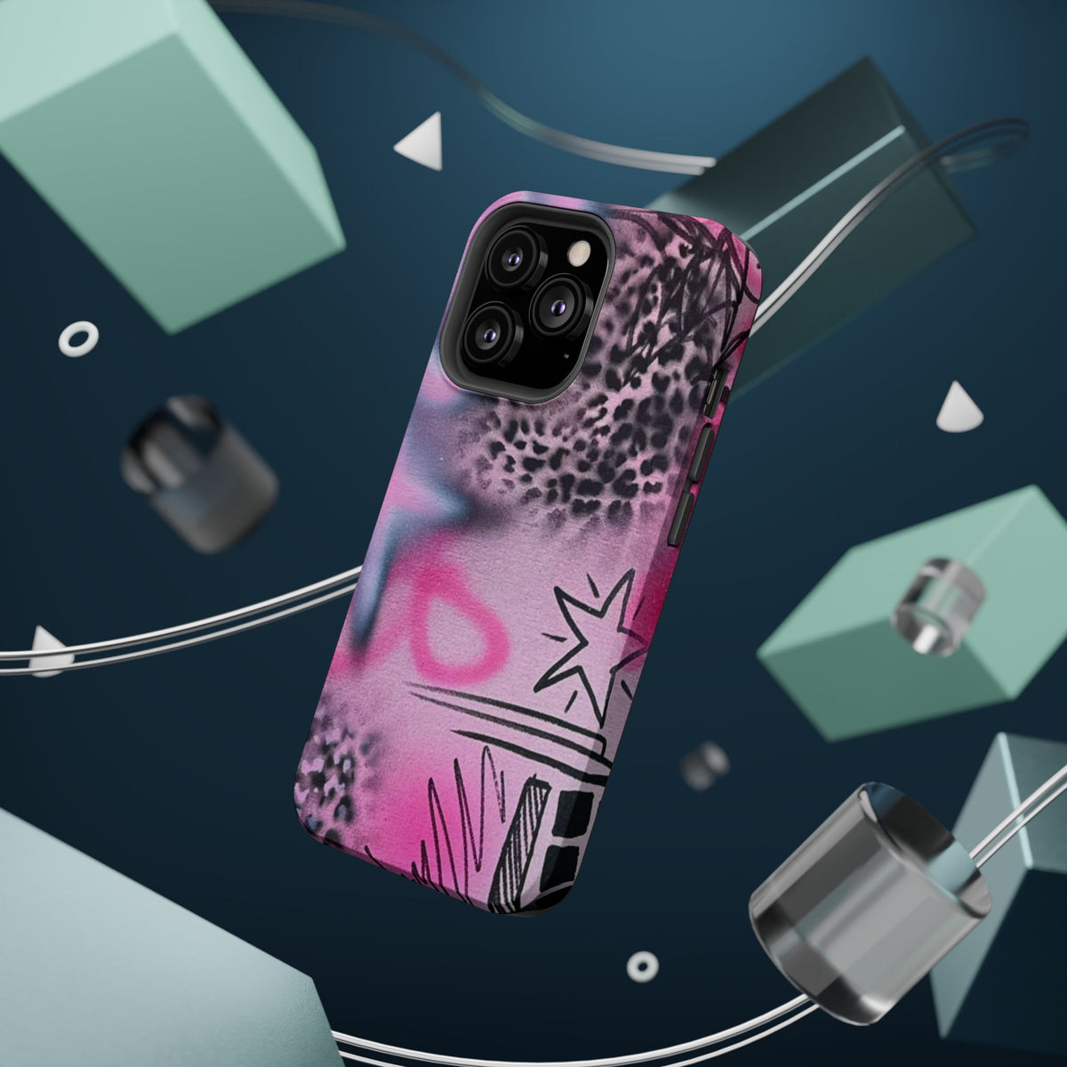MagSafe "onyx cheetah" Airbrush iPhone Hülle