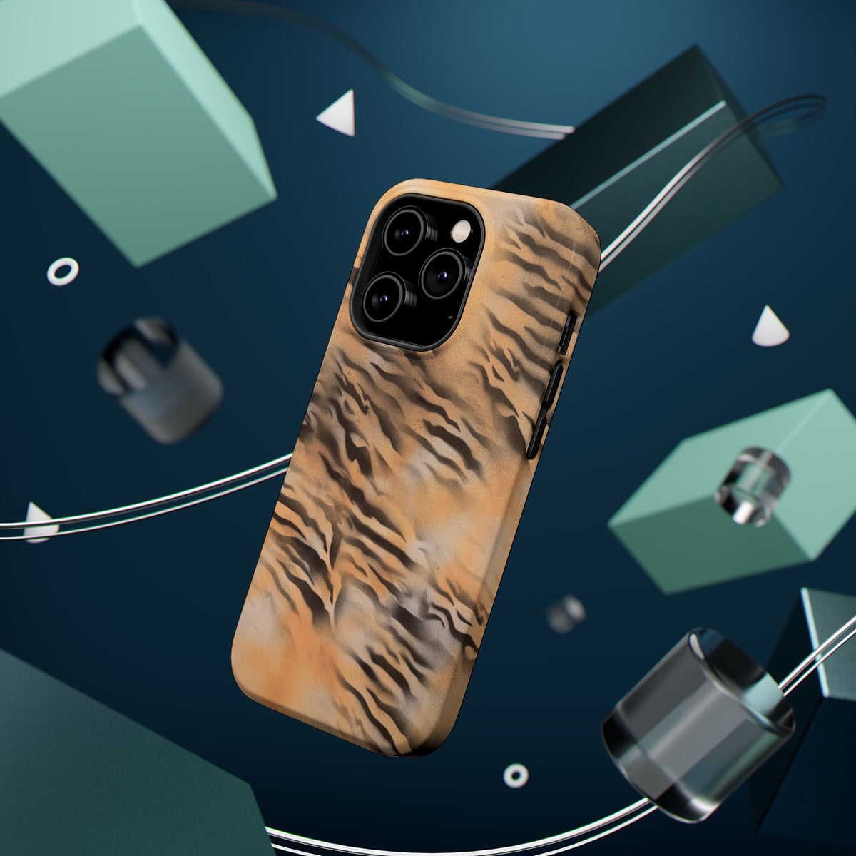 MagSafe "neutral tiger" airbrush iPhone case