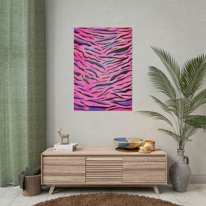"glitter zebra" airbrush rolled print