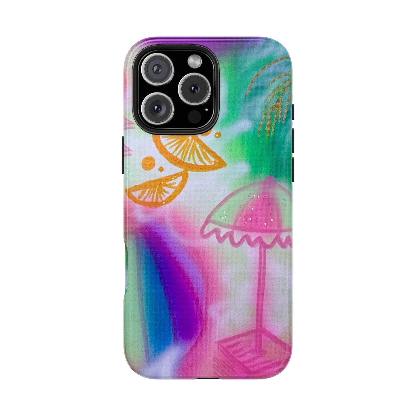 "on the beach" airbrush iPhone case