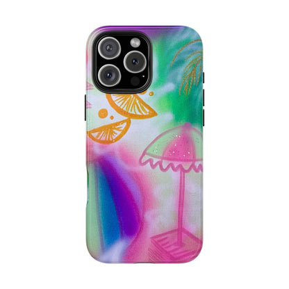 "on the beach" airbrush iPhone case