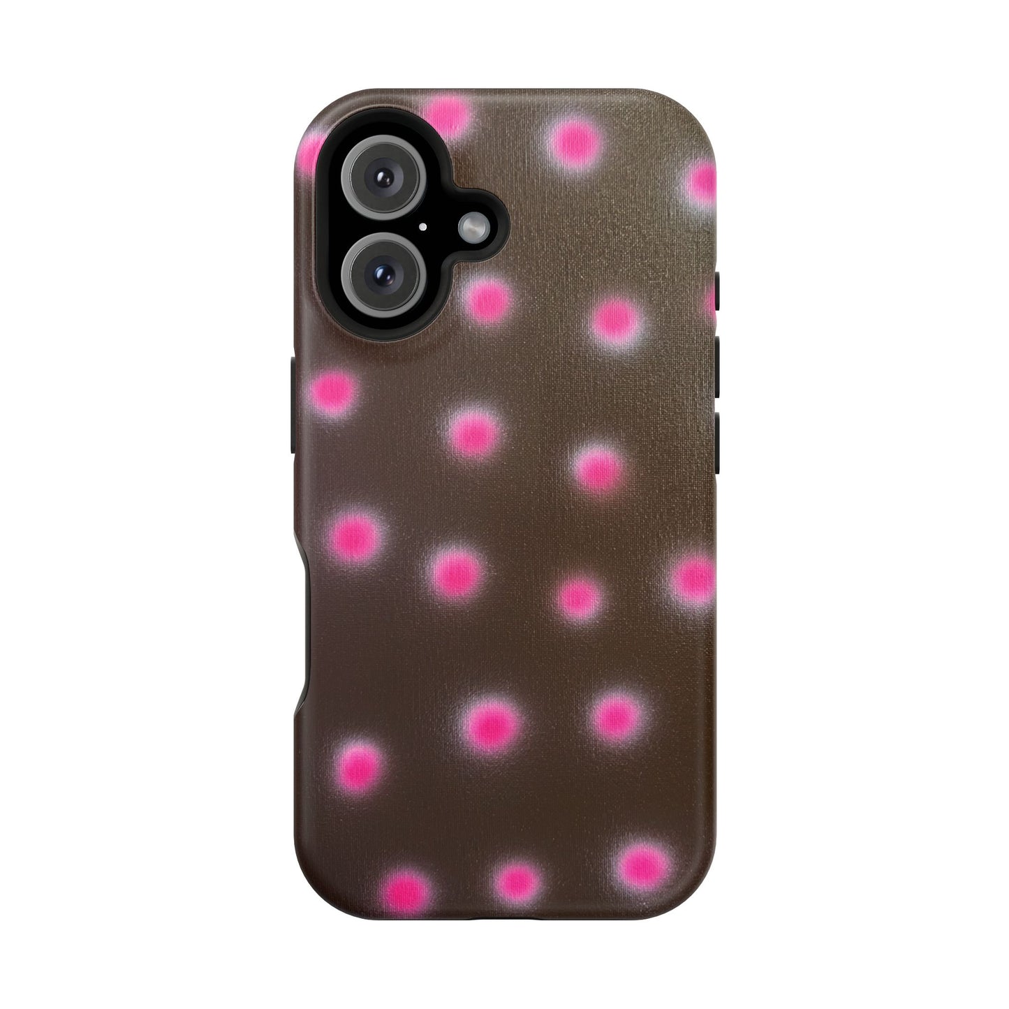 MagSafe "cherry mocha polka dot" airbrush iPhone case