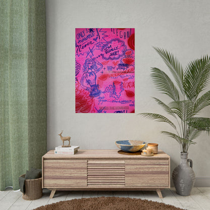 "REALLY HER" airbrush rolled print