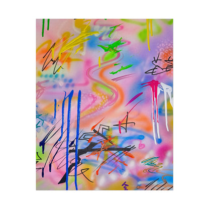 "neon haze" airbrush rolled print