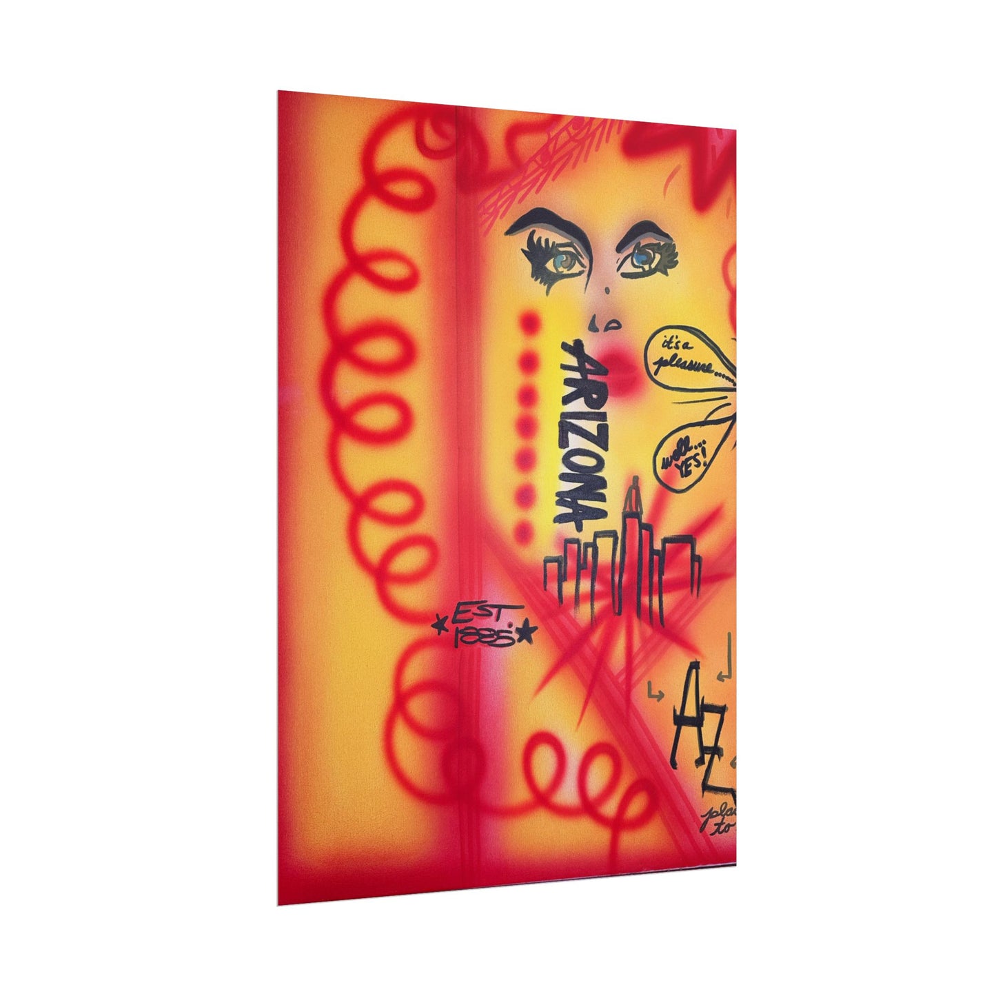 "tempe, az" airbrush rolled print