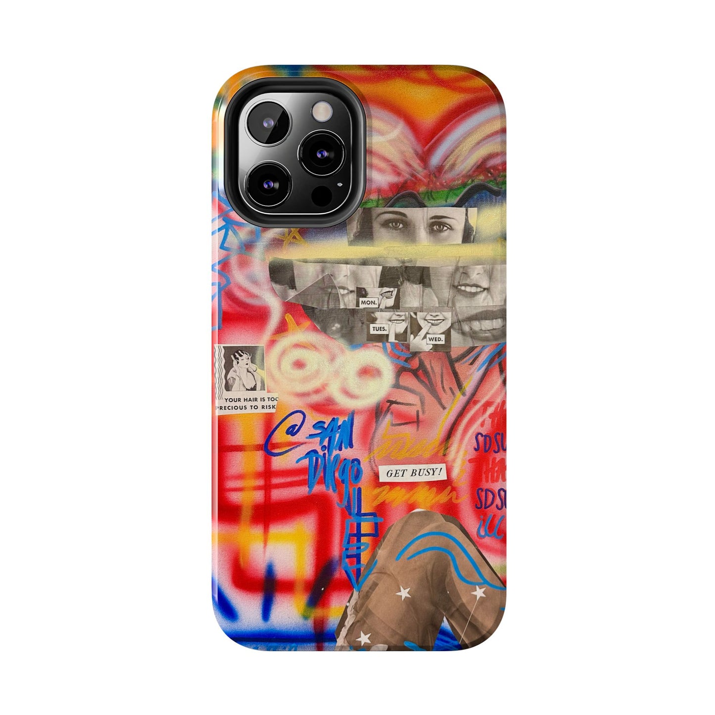 "get busy!" airbrush iPhone case