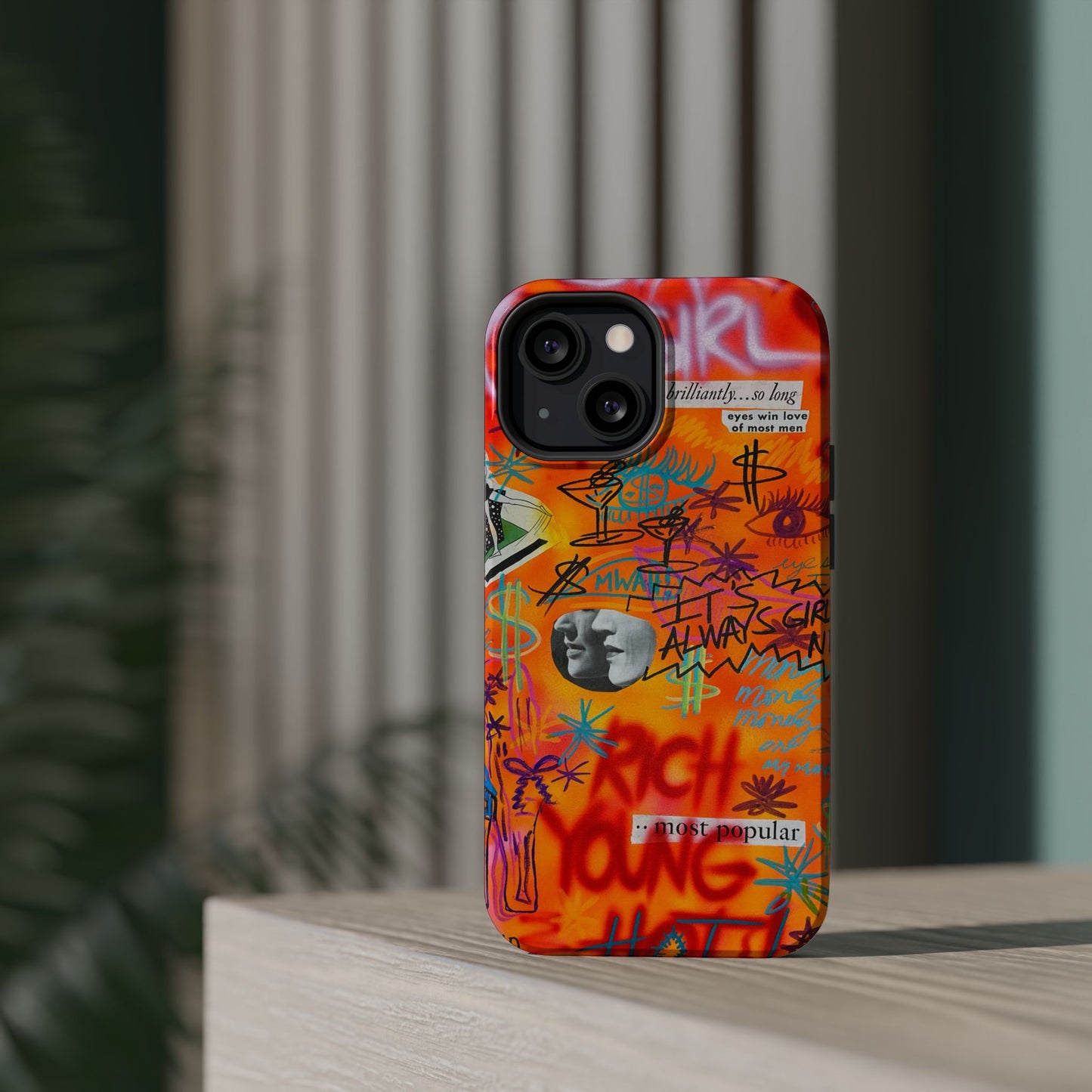 MagSafe „reich, jung, heiß“ Airbrush iPhone Hülle