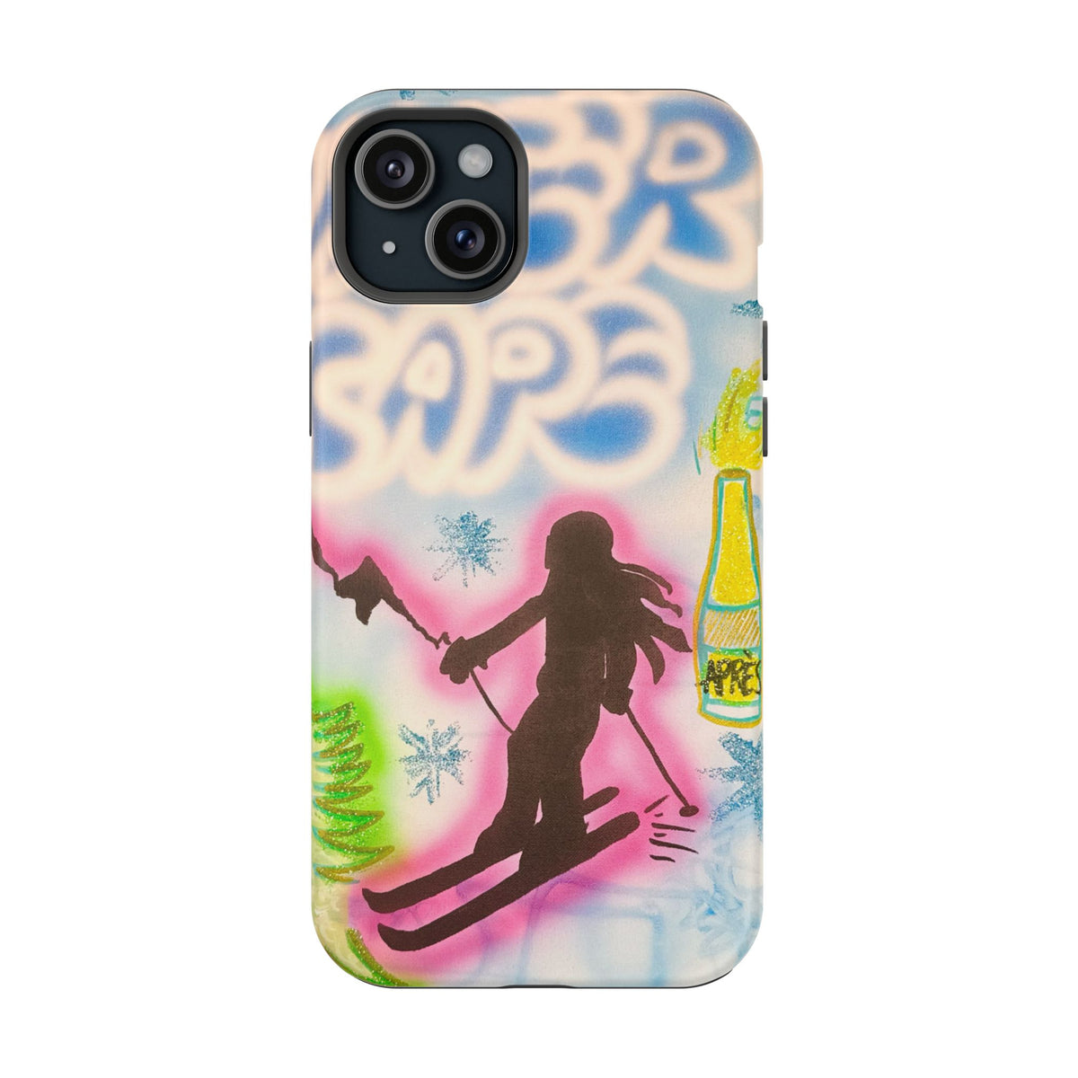 MagSafe "winter escape" airbrush iPhone case