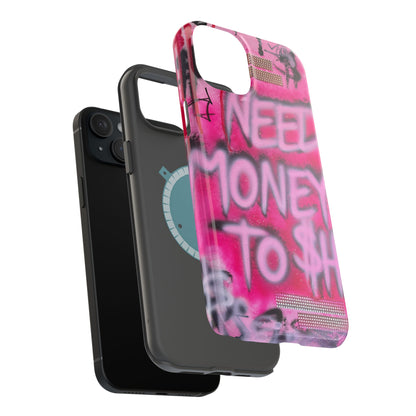 MagSafe "need $$ to shop" airbrush iPhone case