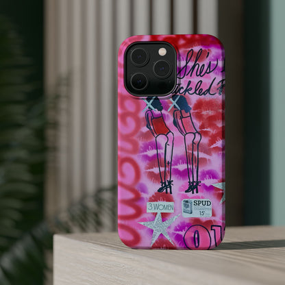 MagSafe "tickled pink" airbrush iPhone case