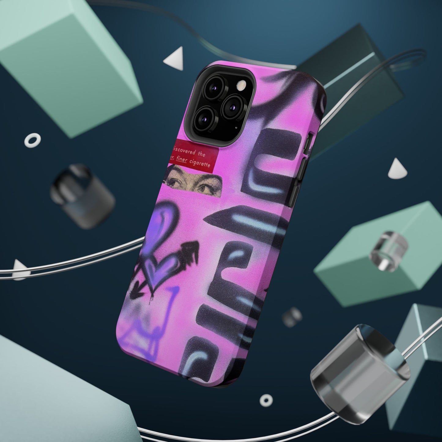 MagSafe "purple princess" airbrush iPhone case