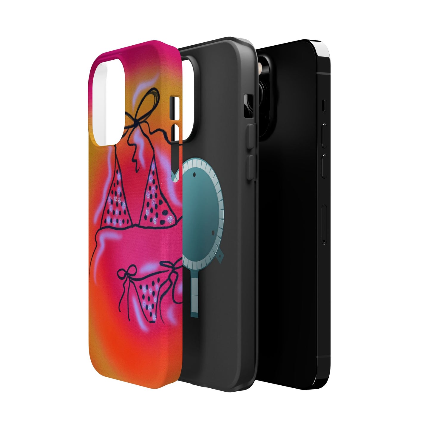 MagSafe "glitter bikini" airbrush iPhone case